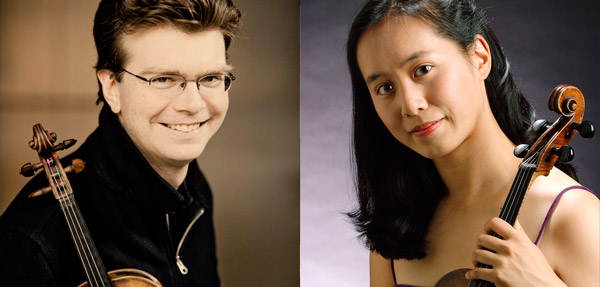 Violinist Scott St. John and violist Sharon Wei