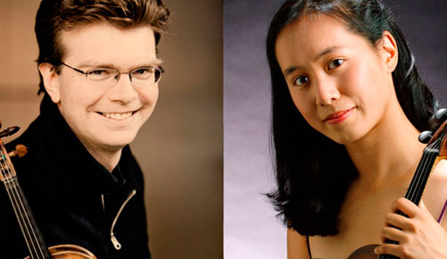 Violinist Scott St. John and violist Sharon Wei