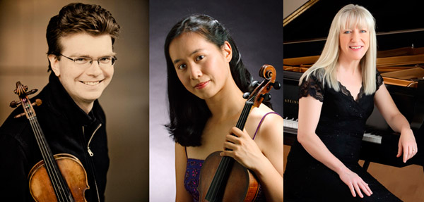  violinist Scott St. John, violist Sharon Wei and pianist Pauline Martin